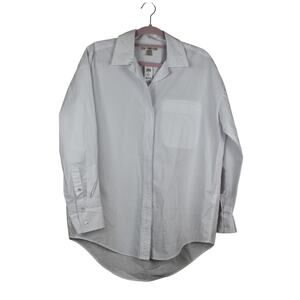 NWT Banana Republic white Long Sleeve 100% Cotton Button Up Dress Shirt Size S